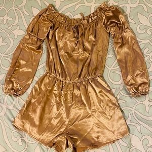 Silky rose pink romper